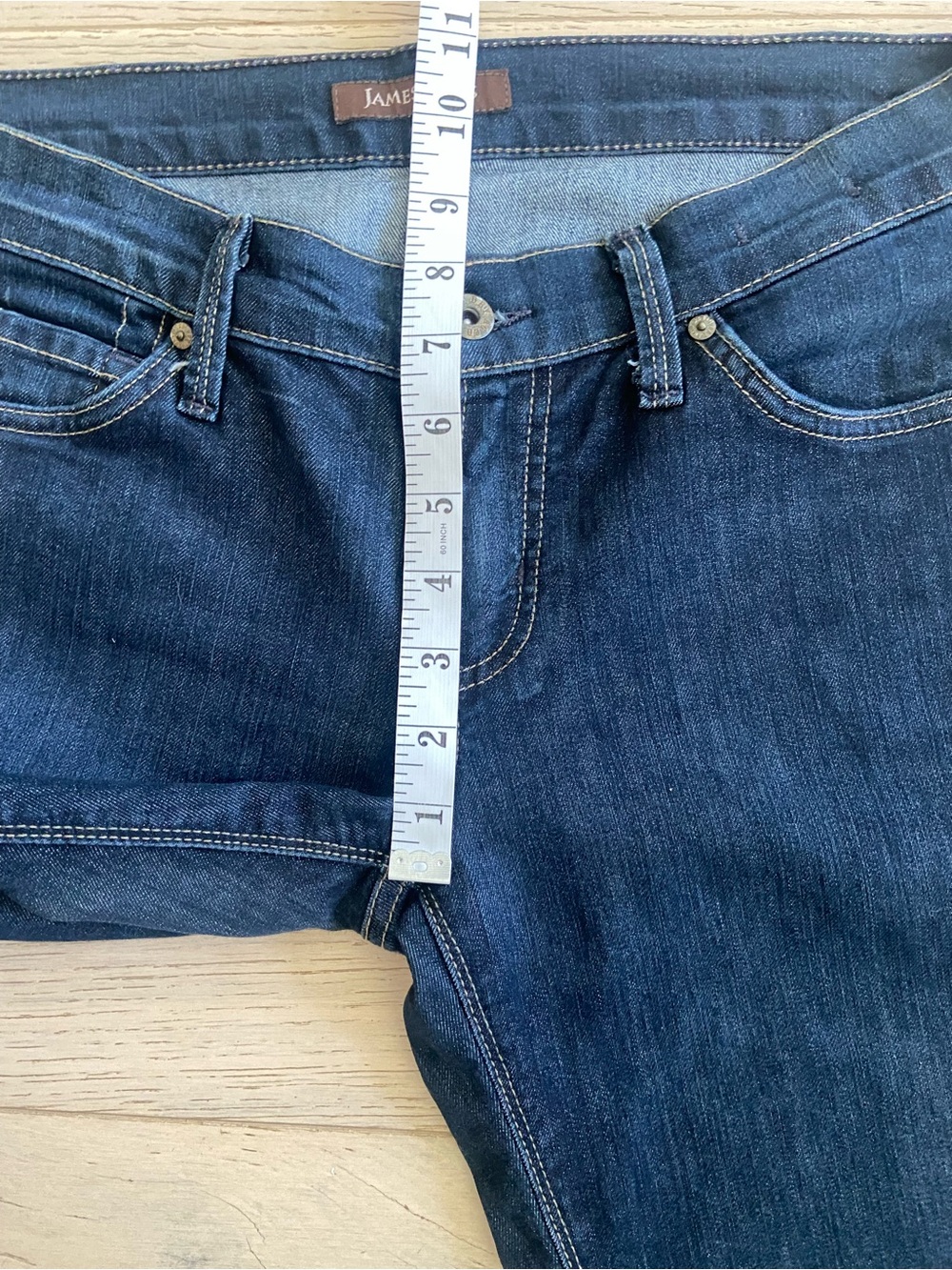 Low Rise Straight Leg Jeans 28 James Jeans Tommy Dark Wash 33" Inseam Tall Y2K - Picture 8 of 9